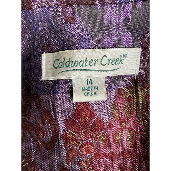 Coldwater Creek Womens Jacket Coat Multicolor Purp - Picture 12 of 12